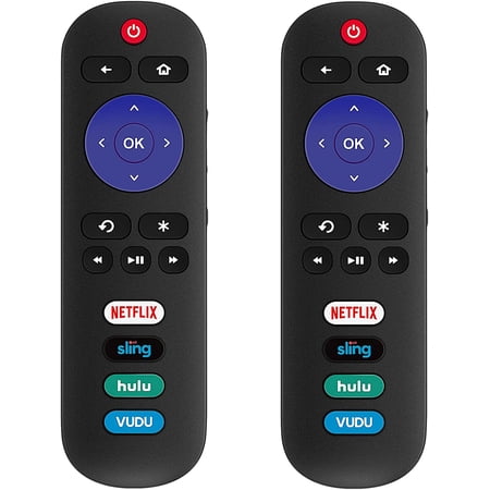 2 Pack Universal Replace Remote Applicable for TCL Roku TV/Hisense Roku TV/Onn Roku TV/Philips Roku TV/Sharp Roku TV/Westinghouse Roku TV/Sanyo Roku TV/RCA Roku TV/JVC Roku TV/Element Roku TV