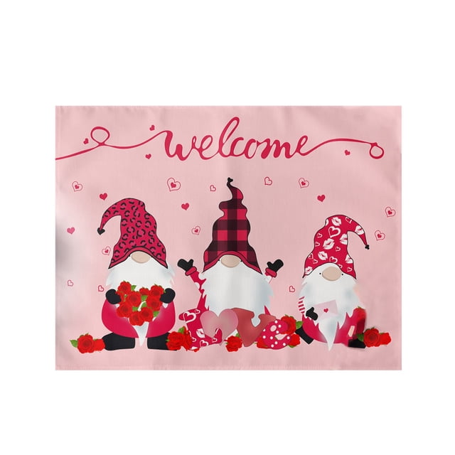 Harpily Napperons Promotionnels de Cuisine Napperons de la Saint-Valentin Napperons à Carreaux Rouges 30x45cm pour Décoration de Table Napperons Imperméables de la Saint-Valentin pour Décoration de Cuisine Intérieure Dîner