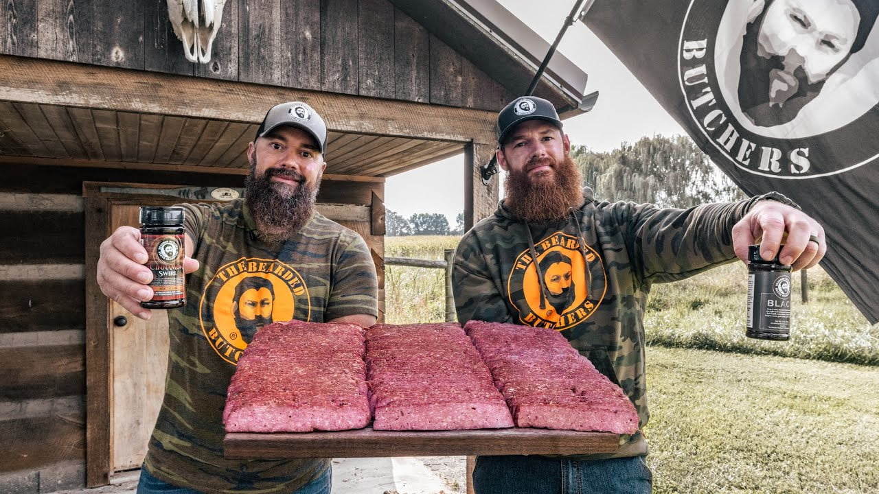 The Bearded Butchers Maple Bacon DIY Kit, Seasons Up to 25 lbs of Meat, Includes Maple Sugar Seasoning, Curing Salt, and Cinnamon Swirl Shaker