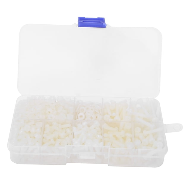 Arandela de nailon, 800 piezas/caja M3, kit surtido de tornillos, tuercas y arandelas de nailon, diseño de clase mundial