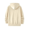 thumbnail image 5 of IAJDKMEK Men's Letter Print Full Zip Hoodie – Streetwear Sweatshirt with Graphic Design & Pocket, Long Sleeve Hoodies for Men, Y2K Jacket for Urban Style & Daily,Beige L, 5 of 5