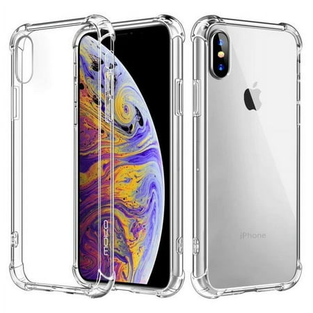 Borz Phone Case Compatible with iPhone Xs and iPhone X/10, Crystal Clear Ultra Slim Cases Soft TPU Cover Full Protective Bumper