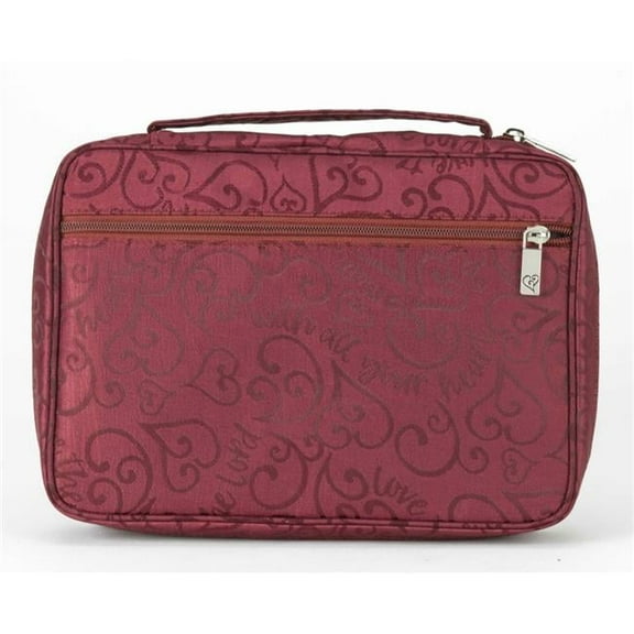 White Dove Designs Bible Cover-Love The Lord Jacquard-XX Large-Burgundy