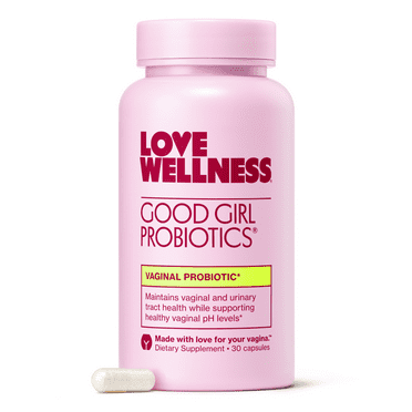 Love Wellness Good Girl Probiotics, Vaginal Probiotics for Women, pH Balance & Odor Support, 30 Capsules