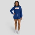 thumbnail image 6 of Women's WEAR by Erin Andrews Royal New York Mets Heavy Rugby Jersey Cropped Long Sleeve T-Shirt & Shorts Lounge Set, 6 of 7