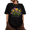 Black, variant on Women's Hopeful Soft Soul Color Watercolor Floral Wildflower Faith Scripture Short Sleeve Crewneck Red Tops