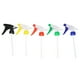 thumbnail image 1 of Juego de 10 boquillas de repuesto para pulverizadores reutilizables para botellas de cuello 28/400 (colores surtidos), 1 of 7