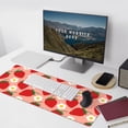 thumbnail image 4 of Pink Strawberry Gaming Mouse Pad XL, Extended Stitched Edges Mousepad, Large Mouse Mat Desk Pad, Long Non-Slip Rubber Base Mice Pad（35.5x16 Inch）, 4 of 5