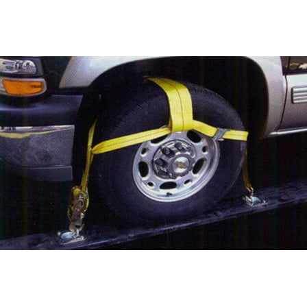 Erickson 58522 Adjustable Ratchet Yellow Tire Strap With J Hooks