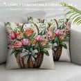 thumbnail image 3 of COMIO  Farmhouse Pillow Covers Tulip Decor Truck Tulips Basket Sweet Home Spring Pillow Covers, Cushion Case Gifts for Home Decor, 3 of 5