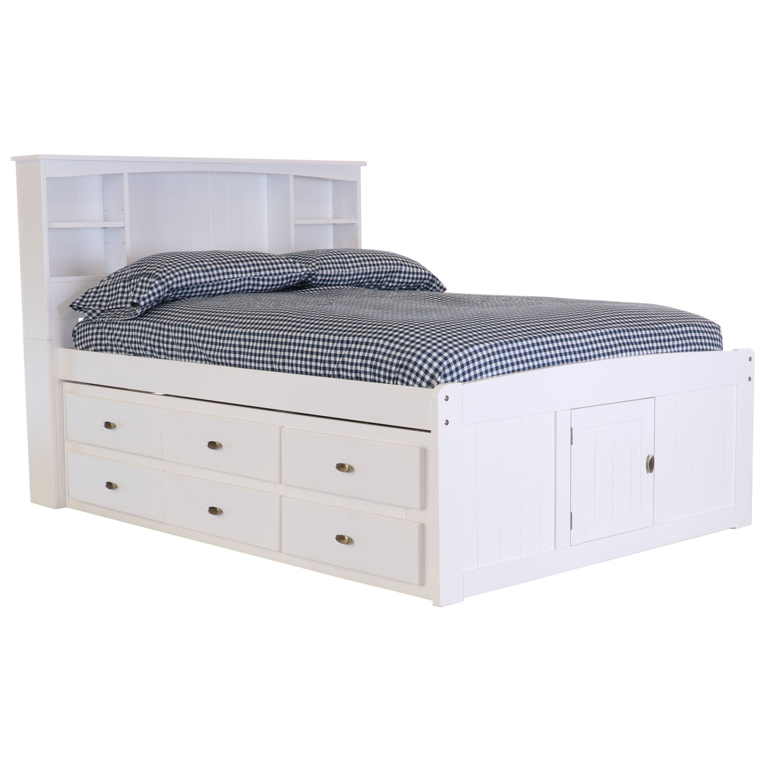 Os Home And Office Furniture Model 0221, Full Bookcase Bed With 12 Drawers