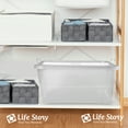 thumbnail image 5 of Life Story 55 Qt Stackable Storage Bin, Light Duty Lidded Container, Clear, 12 Pack, 5 of 9