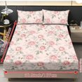 thumbnail image 4 of Jeiento Watercolor Pink Rose Bedding Collection, Soft Breathable Bed Sheet Set with 2 Pillow Covers, Wrinkle Resistant Floral Printed Fitted Bedding Set for Bedroom, King Size, 4 of 7