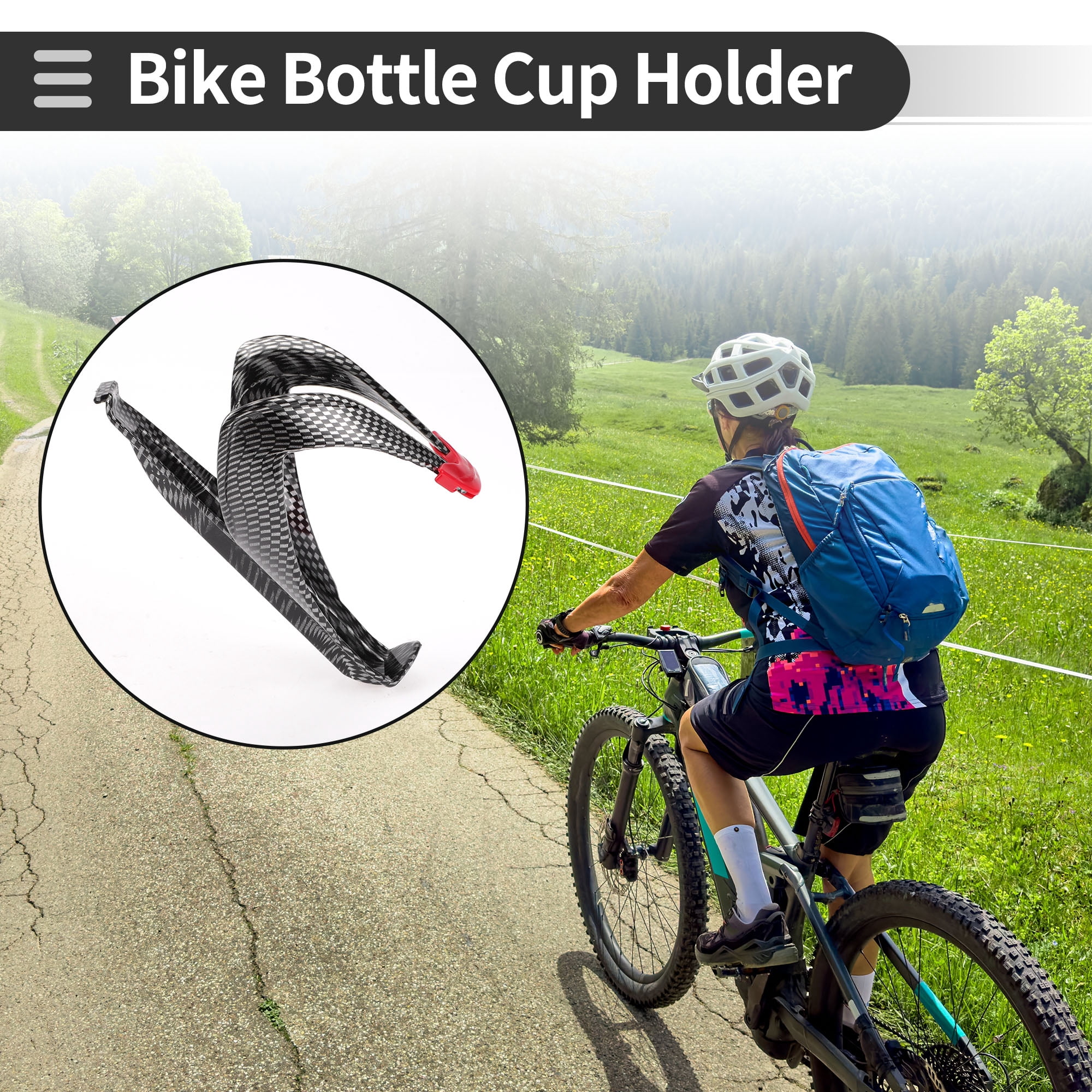 Unique Bargains Bike Bottle Cage Rack Lightweight Durable Plastic Bicycle Drinks Holder