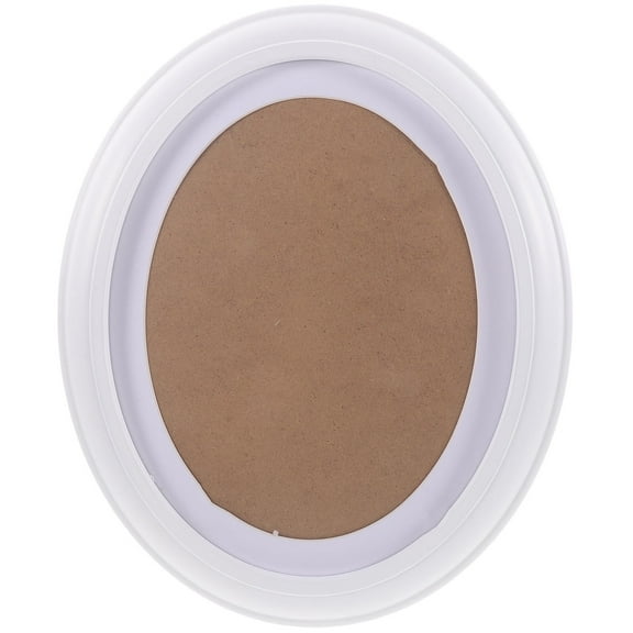 BESTOYARD Classic White Oval Wall Frame Wooden Picture Frame 1Pcs