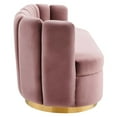 thumbnail image 5 of Modway Victoria Channel Tufted Performance Velvet Sofa in Dusty Rose, 5 of 8
