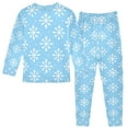 thumbnail image 2 of FORMRS Long Sleeve Top and Pants Pajama Set for Niños 2-Piece Sleepwear, Sizes 18M-8Y, Snowflake Pattern, 2 of 6