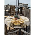 thumbnail image 3 of Round Outdoor Tablecloth With Umbrella Hole And Zipper– Farmhouse Country Waterproof Patio Table Cover for Party, Picnic, Backyard, 60" Dia. , Dwarf Bee Sunflower Gold Yellow, 3 of 8