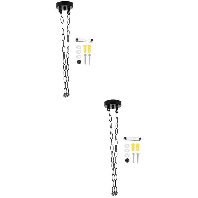 LEEYNEER 2 Ensembles Lampe Plafonnier Chaîne Suspendue Plafonnier Lustres en Cristal Kit de Plaque de Lustre Crochets Auvent de Lumière