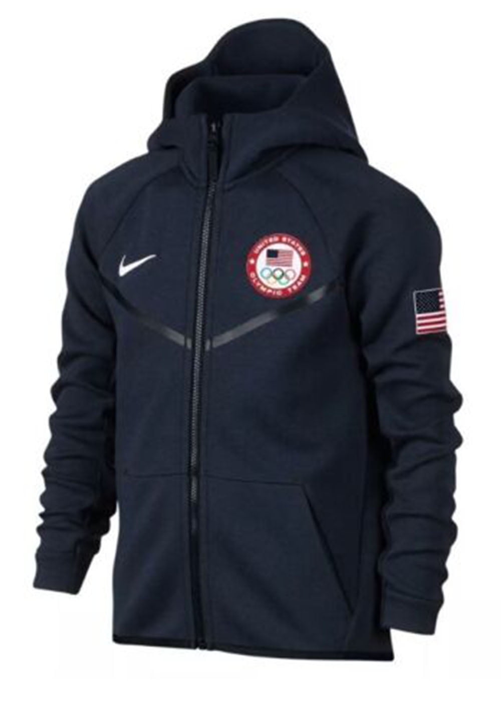 Cambios de Valiente eso es todo Nike Boys Team USA Olympic Zipper Hoodie Navy/White 826816-473 - Walmart.com