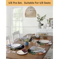 thumbnail image 5 of 15 Inch Round Placemats Set of 6, Black Green Snowman Christmas Non Slip Heat Insulation PP Table Mats, Xmas Tree Snowflake Elk Gifts Washable Place Mats for Kitchen Dining Party Table Decor, 5 of 7