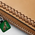 thumbnail image 3 of Cheetah Sitting Profile Big Cat Faux Leather Square Keychain, 3 of 7