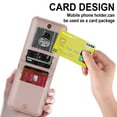 thumbnail image 5 of Crossbody zipper card holder leather phone case suitable for Samsung Galaxy Z flip5, lanyard and flip bracket, 5 of 12