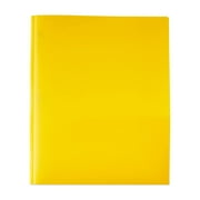 Pen+Gear 2-Pocket Poly Folder with Prongs, Yellow, 9.4" x 11.4", 50 Count