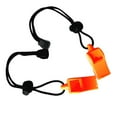 thumbnail image 4 of 2 uds Silbato de fuerte señal naranja Shamjiam Silbato de seguridad con cordón de seguridad, 4 of 6