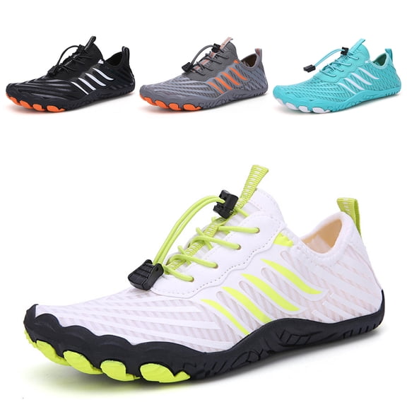 Unisex Barefoot Water Shoes for Men Women, Breathable Wide Toe Zero Drop Flexible Footwear for Hiking Walking Running Yoga & Water Sports