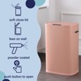 thumbnail image 2 of happimess Tammi Kitchen 14.5-Gallon Slim Metal Push Button Trash Can, Flamingo Pink, HPM1017G, 2 of 10