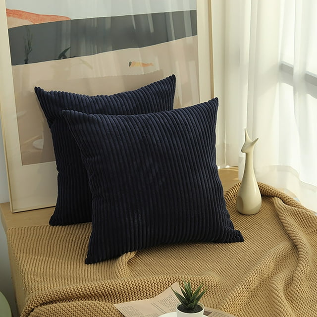Soft Corduroy Striped Velvet Rectangle Decorative Throw Pillow Cusion For Couch 12