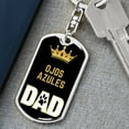 thumbnail image 6 of Ojos Azules Cat Dad King Keychain Stainless Steel or 18k Gold, 6 of 10