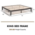 thumbnail image 4 of Giantex 14" Solid Wood Platform Bed Frame, Mattress Foundation, No Box Spring Needed, Easy Assembly, Espresso, 4 of 9