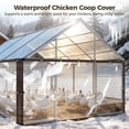thumbnail image 3 of 6.6 x 9.8 ft Waterproof Chicken Coop Cover, Winter Insulation Wind Shield with Rope and Elastic Cords, Clear PE Protective Sheet for Poultry Runs, Garden Areas, Quick Setup, 3 of 6