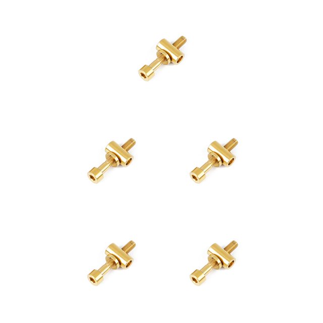 stanreset Mountain Bicycle Seat Post Fixed Detachable Anti-rust Screws Outdoor Activity Replacement Parts Accessories Gold M5x30 5Set