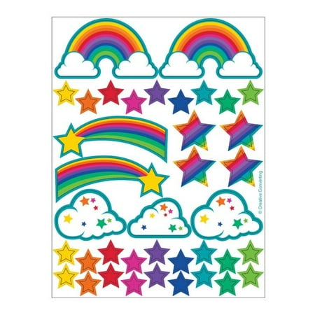 Access Rainbow Value Stickers, Glitter, 2 Ct