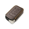 thumbnail image 3 of Vitodeco Genuine Leather Smart Key Fob Case Cover Protector Suitable for 2014-2025 Lexus UX, NX, RX, GX, LX, IS, ES, GS, LS (4-Button, Brown), 3 of 5