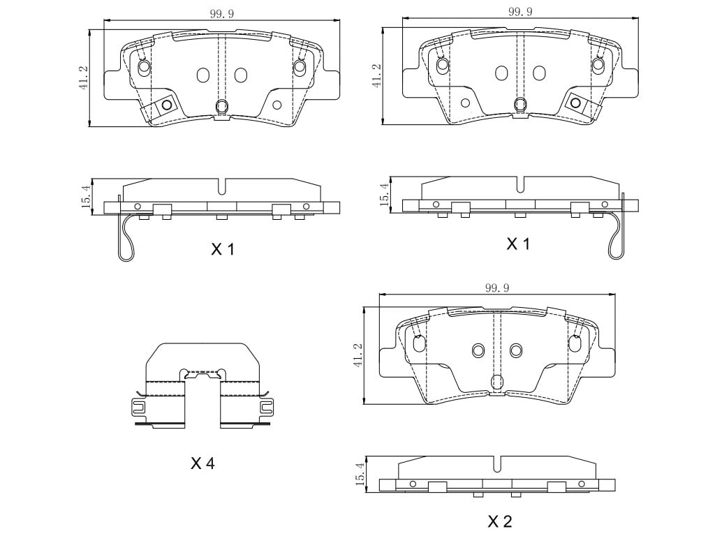 UltraHC 700 Brake Pad Set, Rear HC7.1812.0.C, Hyundai Accent 2022-2018