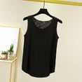 thumbnail image 2 of ClodeEU Women's Tank Tops, Basic Double Lined Knit Tank Top ,Round Neck Cute Summer Sleeveless Cami Black,Womens Plus XL, 2 of 6