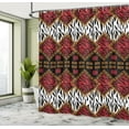 thumbnail image 5 of Ambesonne African Shower Curtain, Wildlife Animal Skin, 69"Wx70"L, Brown and Red, 5 of 5