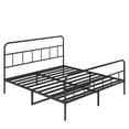 thumbnail image 4 of Metal Platform Bed Frame with Headboard, Heavy Duty Metal Bed Frame with Under Bed Storage, No Box Spring Needed(King), 4 of 6