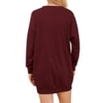 thumbnail image 7 of STARVNC Women Solid Color V Neck Long Sleeves Sweatshirt with Pockets, 7 of 7