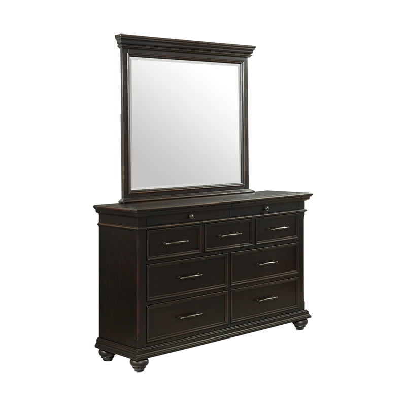 Picket House Furnishings Brooks 9Drawer Dresser with Mirror in Black