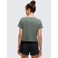 thumbnail image 2 of Remera CRZ YOGA de Algodón Pima Crop Relajada Gris Salvia XL, 2 of 4