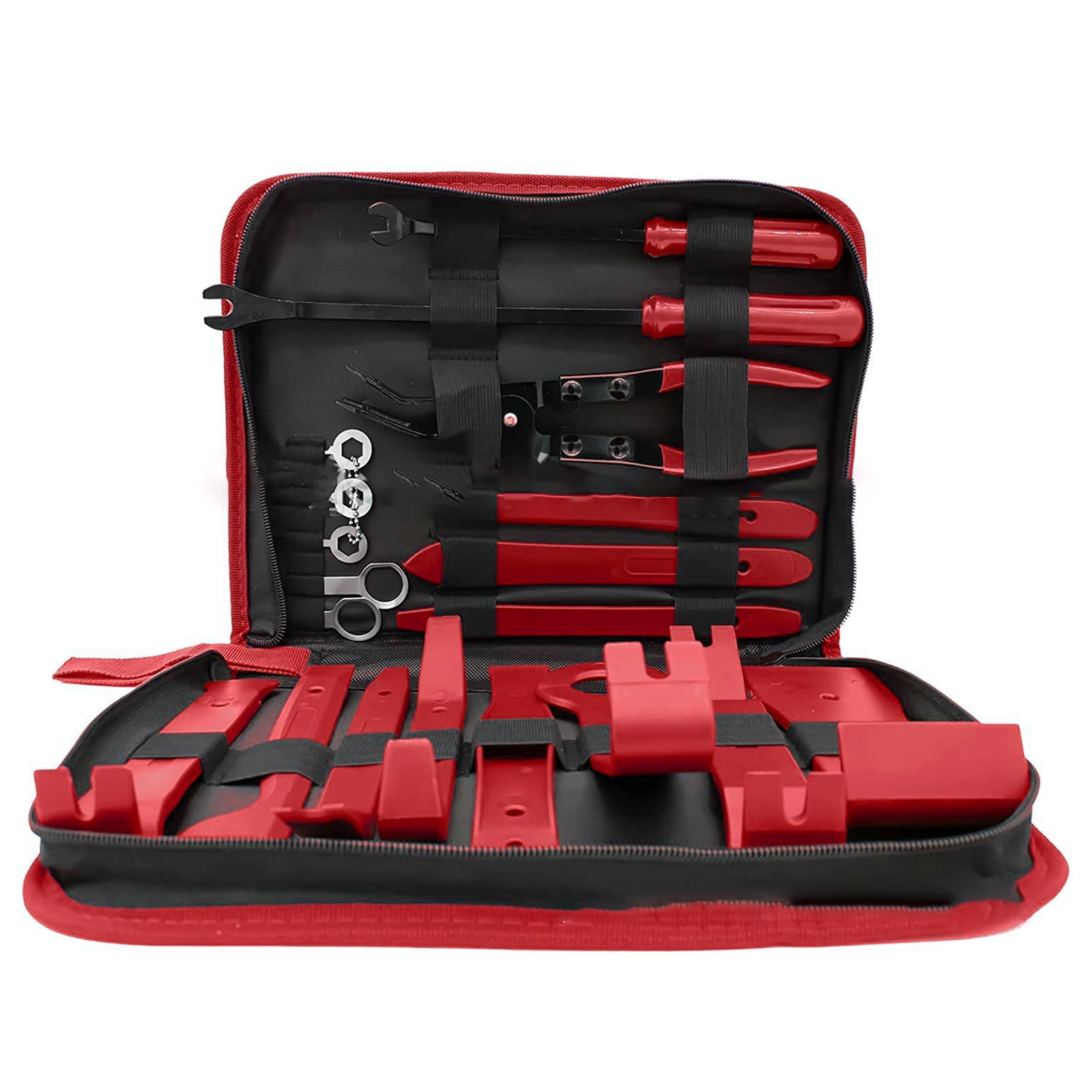 Trim Removal Tool Kit with Storage Bag Auto Clip Pliers Fastener Remover Panel Removal Tool Kit Car Pry Tool Kit Nylon