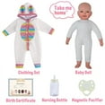 thumbnail image 3 of BABESIDE 17 Inch Reborn Baby Durable Dolls Real life Soft Cloth Body Newborn baby Girk with Accessories Gift Box for Kids 3+, 3 of 6