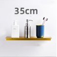 thumbnail image 1 of CHAO Estante para cosméticos y espacio, tocador con cepillo dorado de aluminio, estante de almacenamiento gratuito para baño (35cm), 1 of 5