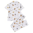 thumbnail image 5 of JAJAHO Women Halloween Pajamas Set 2 Piece Pjs Pumpkin Ghost Printed Short Sleeve Button Shirt With Pants Set, 5 of 5