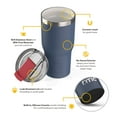 thumbnail image 5 of RTIC 20 oz Ceramic Lined Insulated Essential Tumbler, Leak-Resistant Lid, Patriot, 5 of 9
